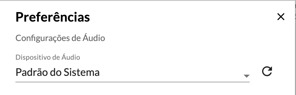 Configuração de áudio no PED-IA